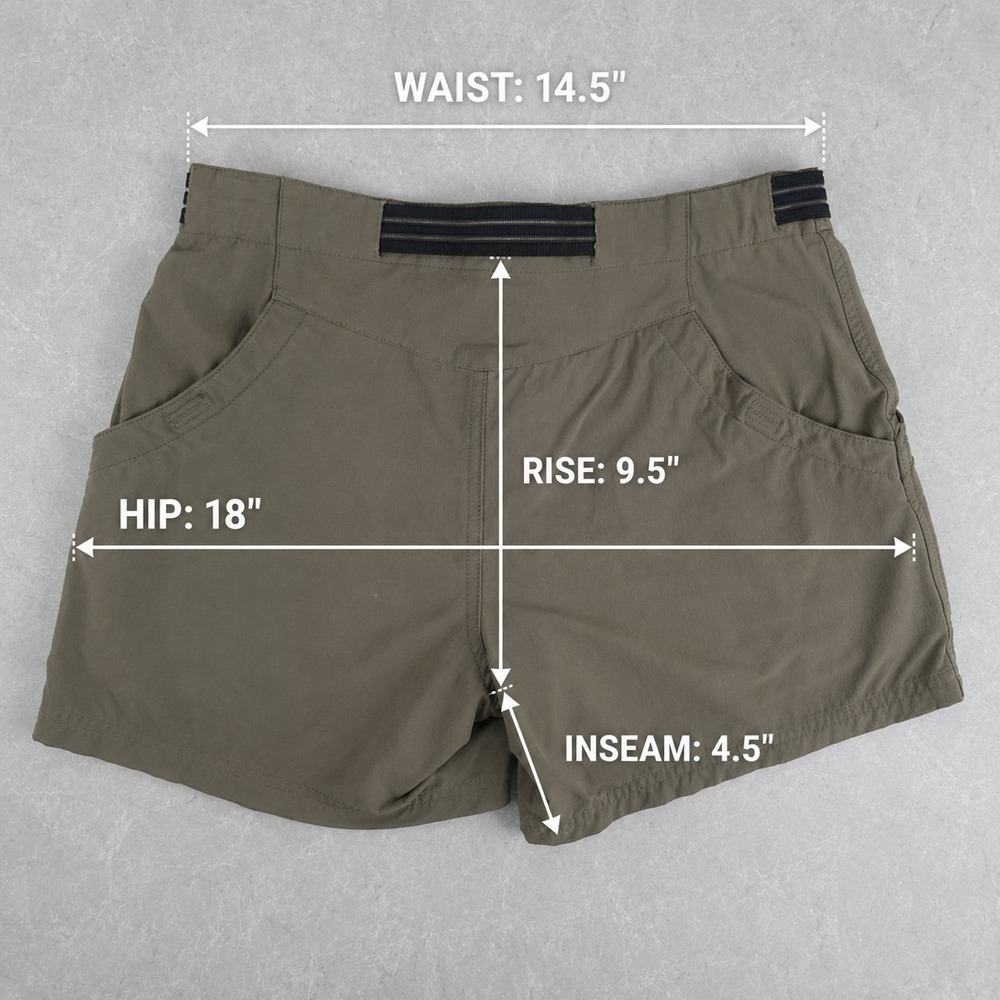 EMS Hiking Shorts 2 Green Nylon Stretch Pockets Trail Camp Workwear Gorpcore - Picture 3 of 6